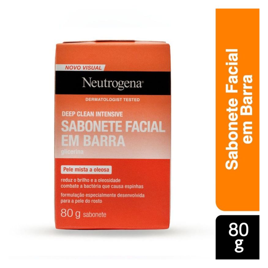 Neutrogena Sabonete em Barra Facial NeutrogenaDeep Clean 80g