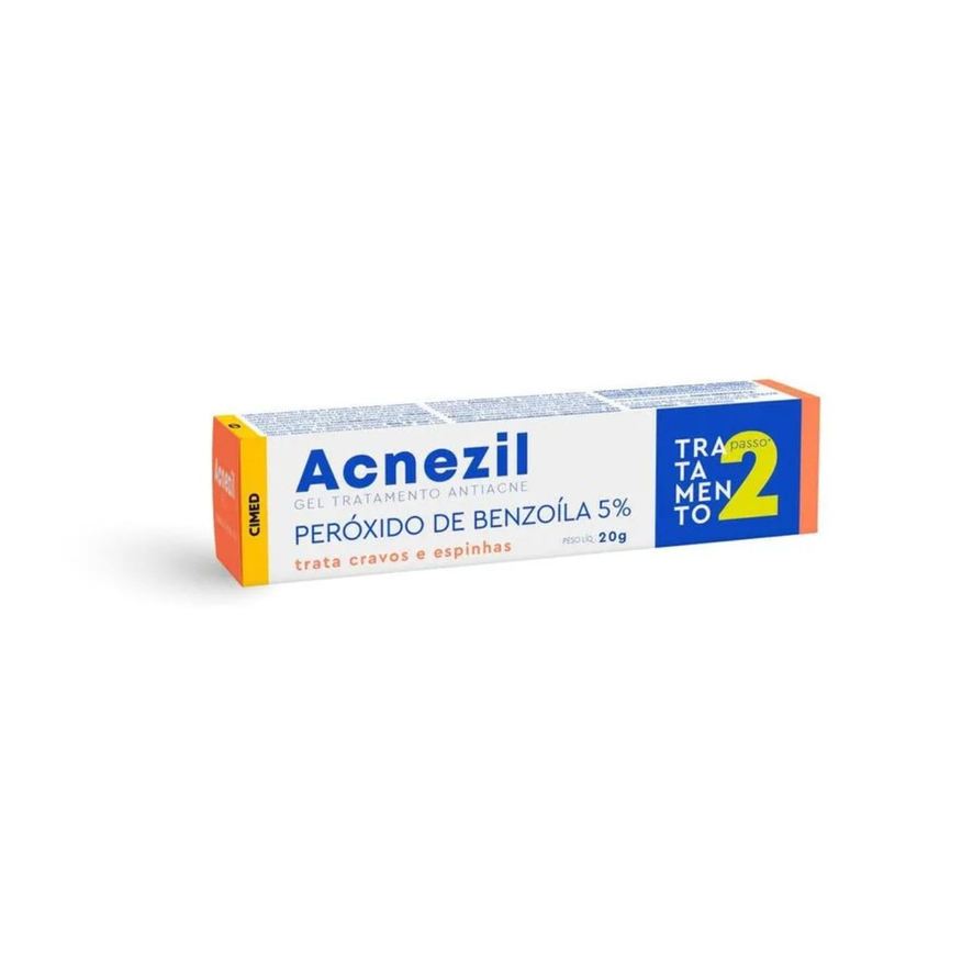 Acnezil Gel Tratamento Antiacne com Peróxido Benzoila 20g