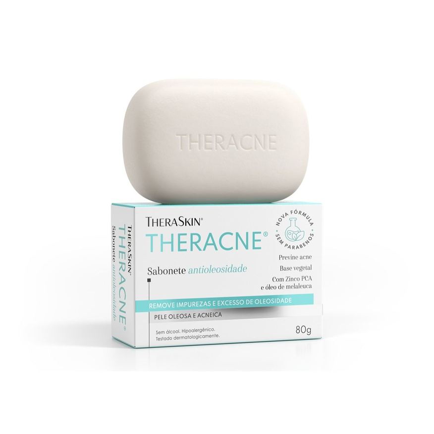 Theracne Sabonete em Barra Facial Theraskin Antiacne 80g