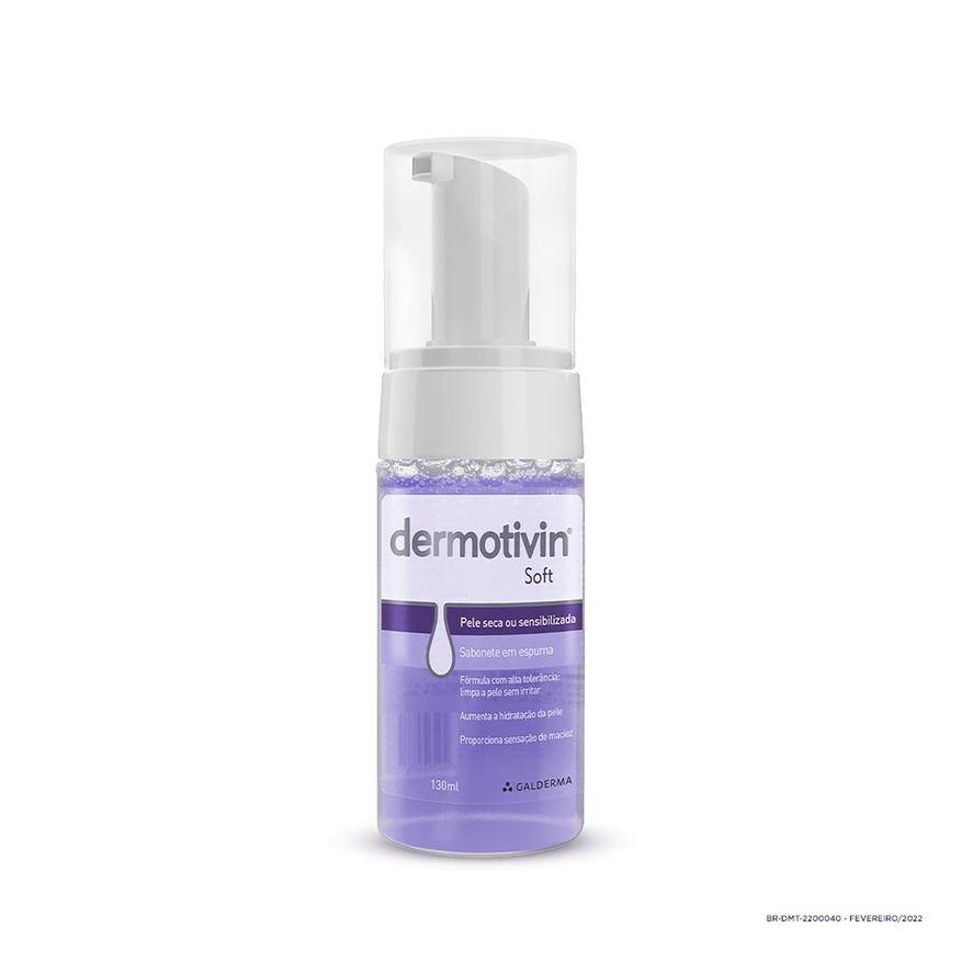 Dermotivin Sabonete em Espuma Facial Soft Peles Secas e Sensibilizadas 130ml