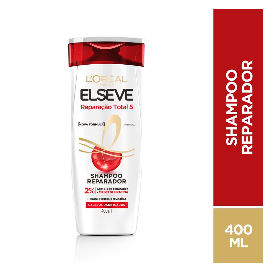 Elseve Shampoo Reparação Total 5 Reparador 400ml