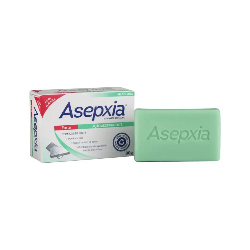 Asepxia Sabonete em Barra Facial Forte Ação Adstringente 80g