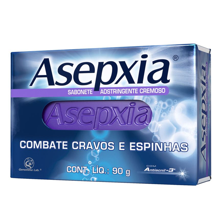 Asepxia Sabonete em Barra Facial Suavizante Ácido Salicílico 2% e Extrato de Pepino 80g
