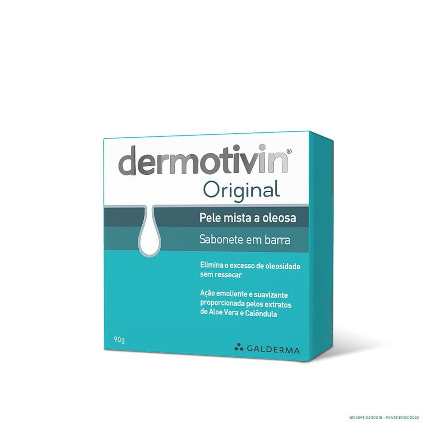 Dermotivin Sabonete em Barra Facial Original Pele Mista e Oleosa 90g