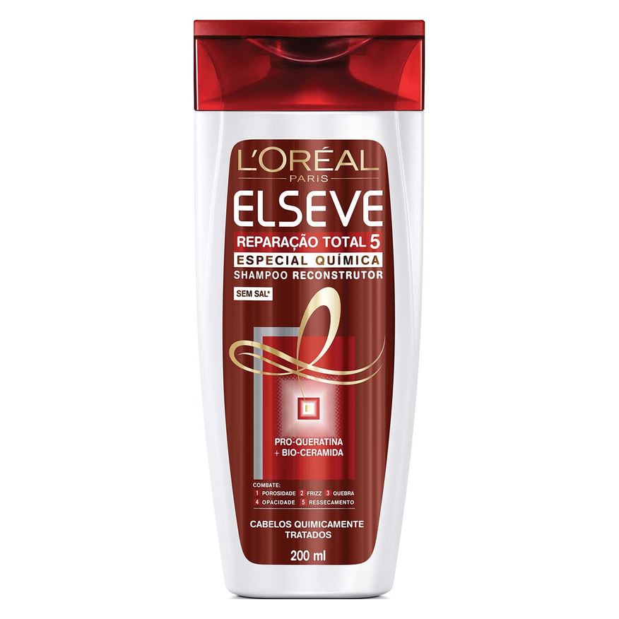 Elseve Shampoo Reparação Total 5 Especial Química Reconstrutor 200ml