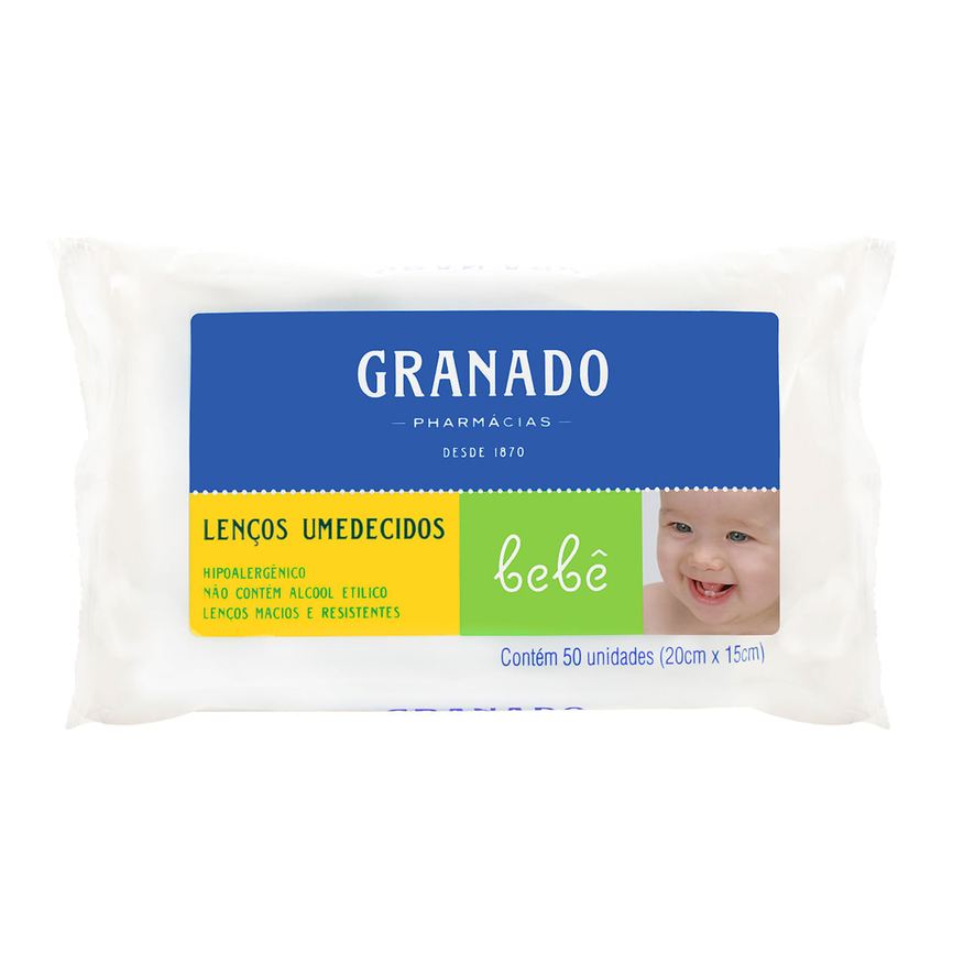 Granado Lenços Umedecidos Bebê Tradicional 50 Unidades