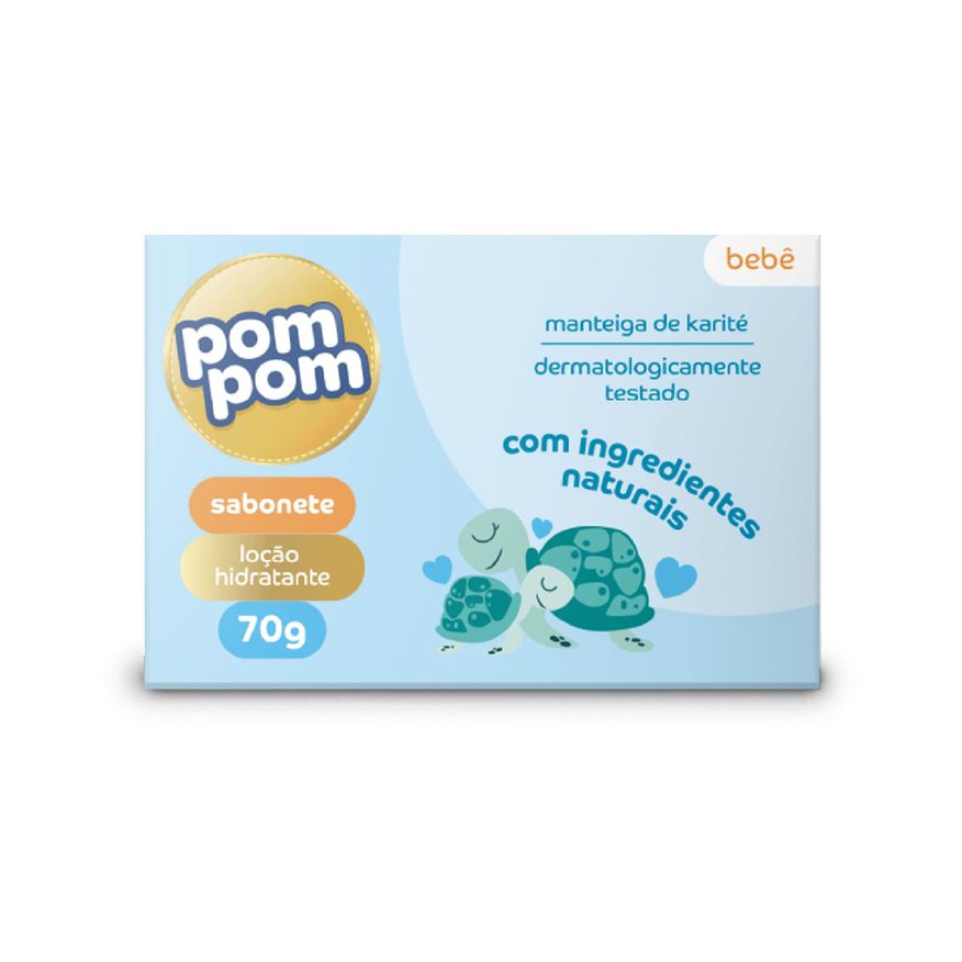 Pompom Sabonete em Barra Infantil Pom Pom Hidratante 70g