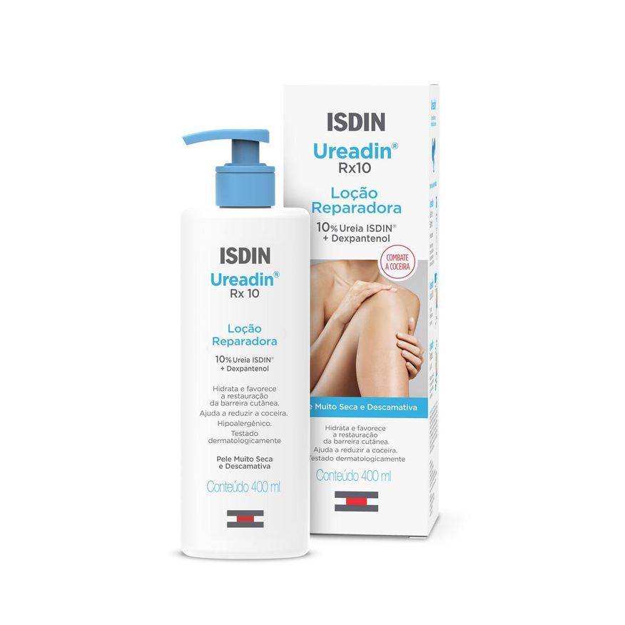Ureadin Loção Corporal ISDIN Rx 10 Hidratante 10% Ureia Pele Muito Seca 400ml