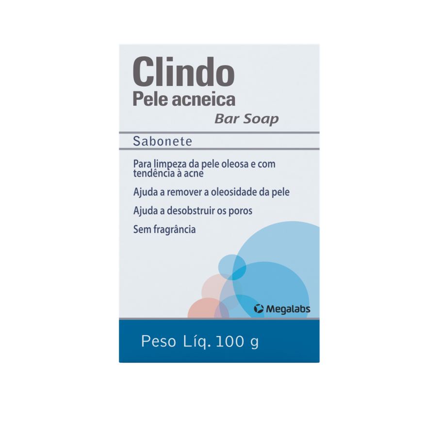 Clindo Sabonete em Barra Facial Pele Acneica 100g