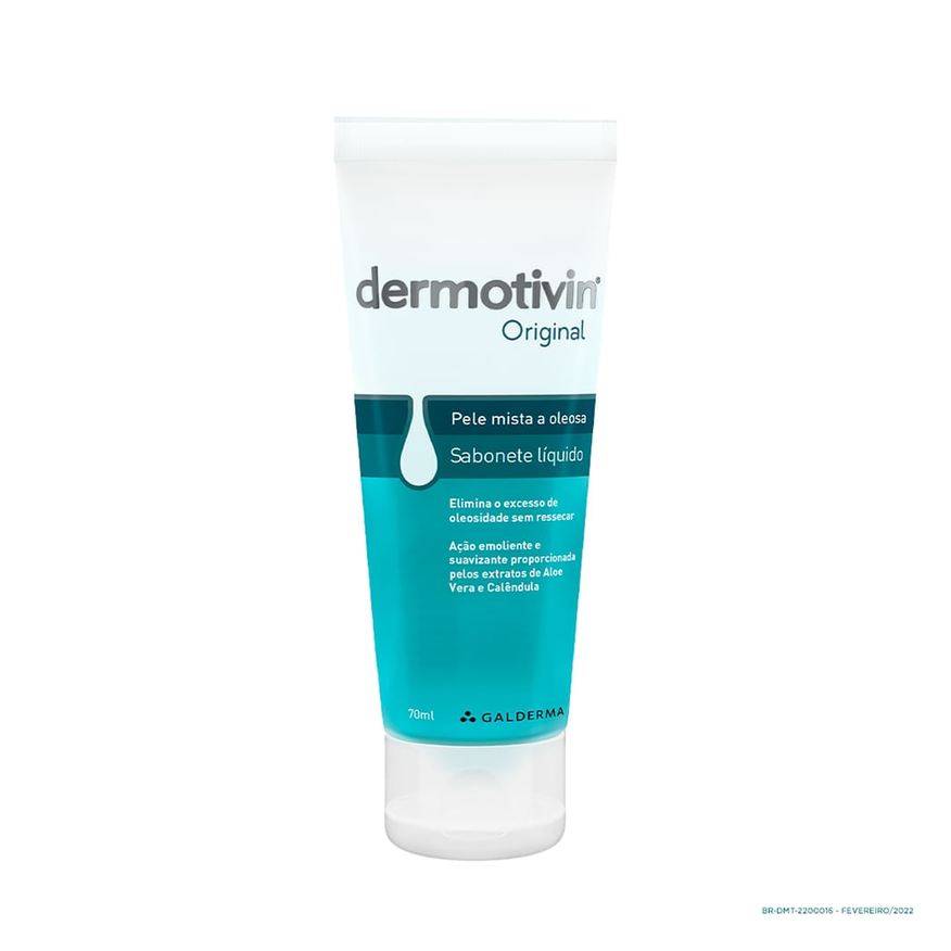 Dermotivin Sabonete Líquido Facial Original Peles Mistas e Oleosas 70ml
