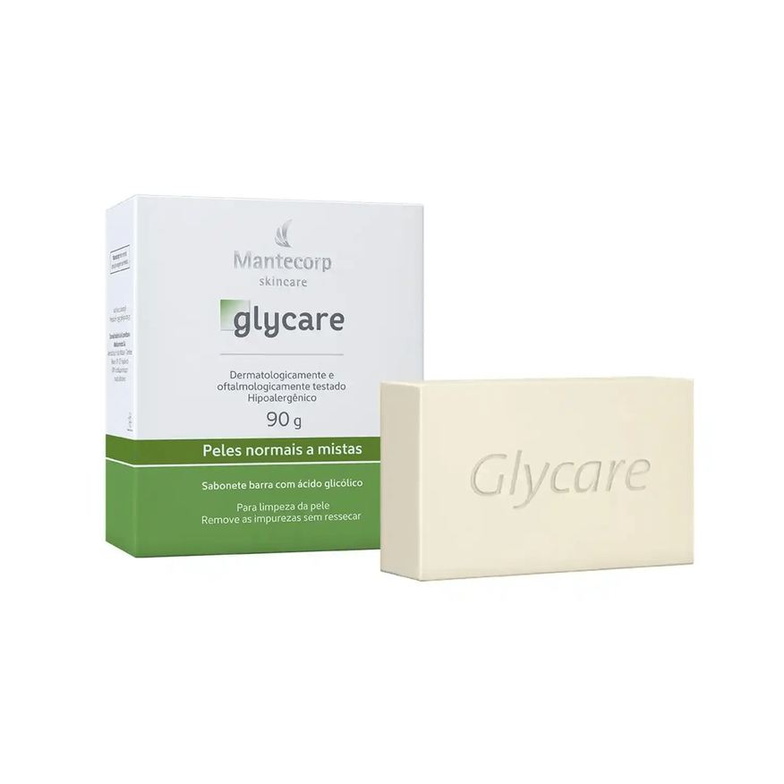 Glycare Sabonete em Barra Facial Mantecorp Skincare Ácido Glicólico 90g