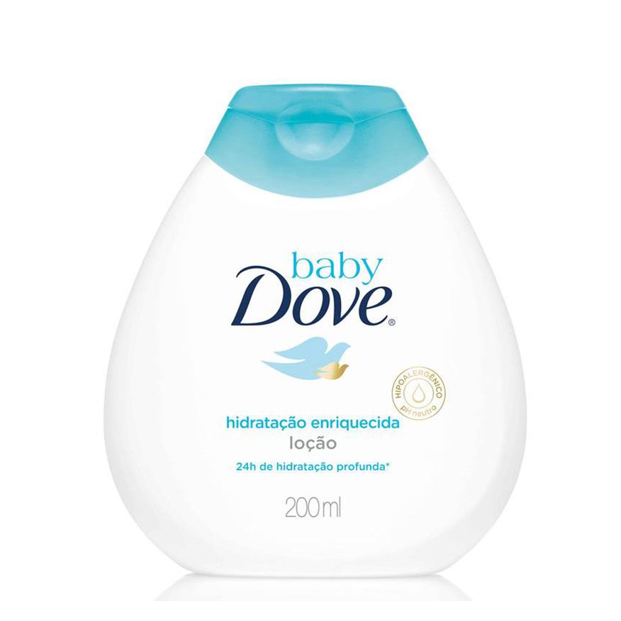 Dove Loção Hidratante Infantil Baby Hidratação Enriquecida Bebê Hipoalergênica 200ml