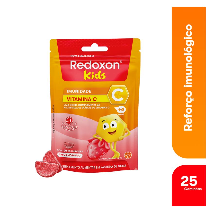 Redoxitos Redoxon Kids Morango Vitamina C 25 Gomas