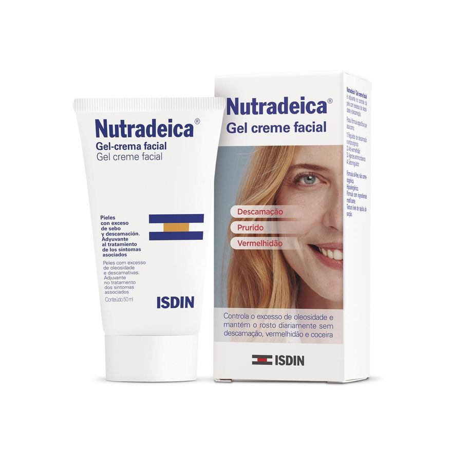 Isdin Gel Creme Facial Nutradeica para Pele Descamativa 50ml