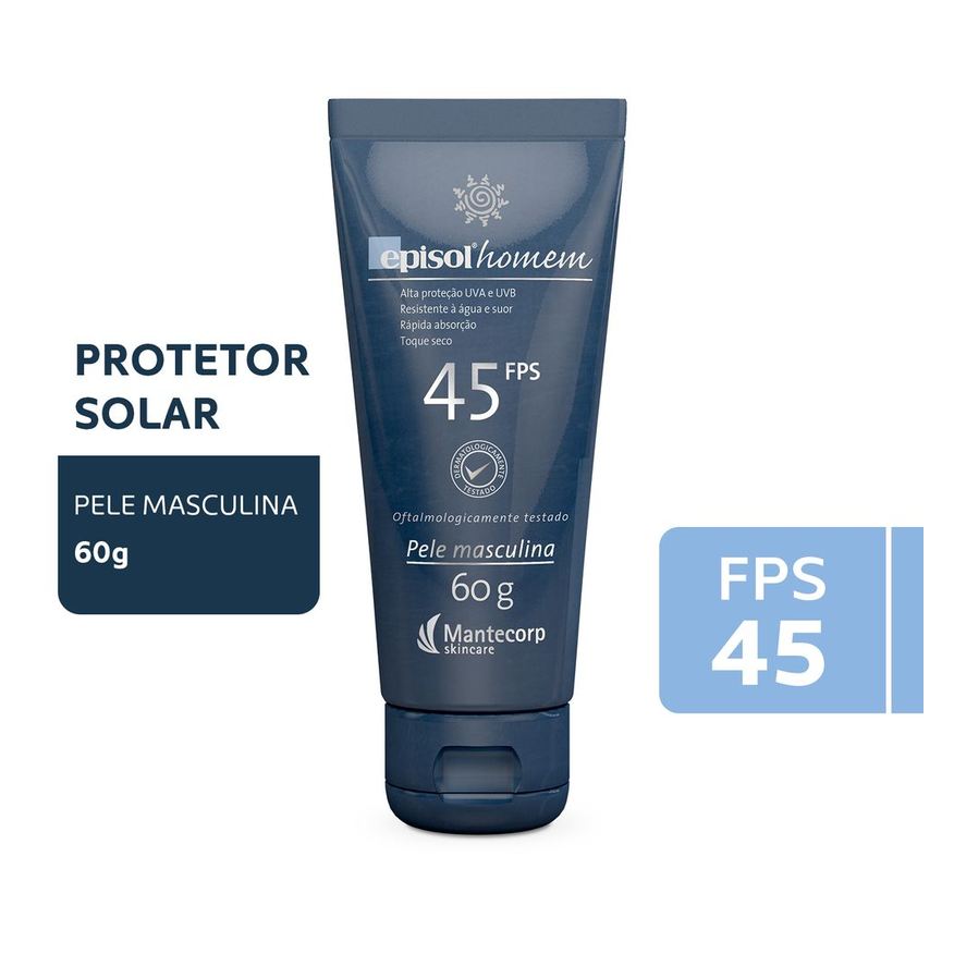 Episol Protetor Solar Homem FPS45 Toque Seco 60g