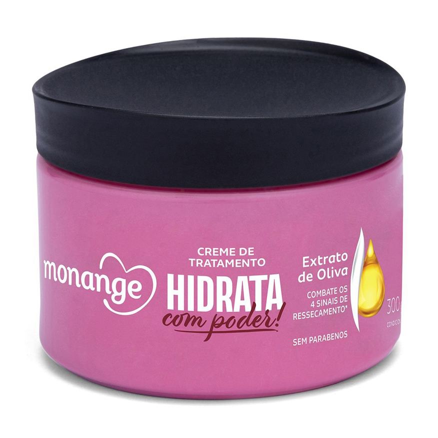 Monange Creme de Tratamento Capilar Hidrata Extrato de Oliva 300g
