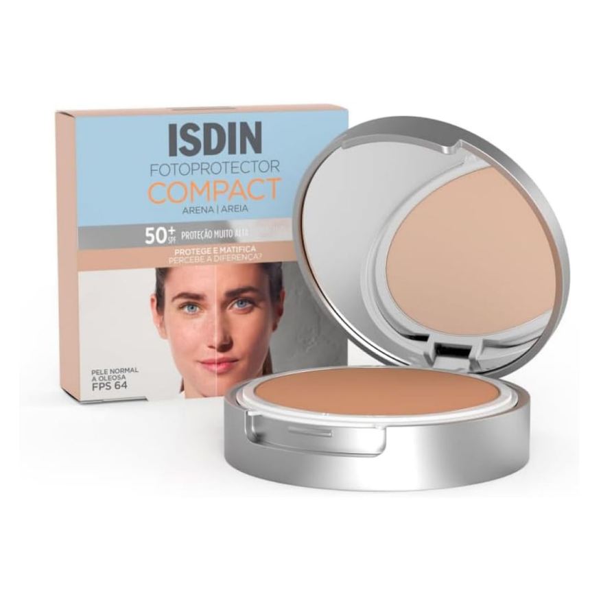 ISDIN Protetor Solar Facial Compact FPS50+ Pó Compacto Cor Areia 10g
