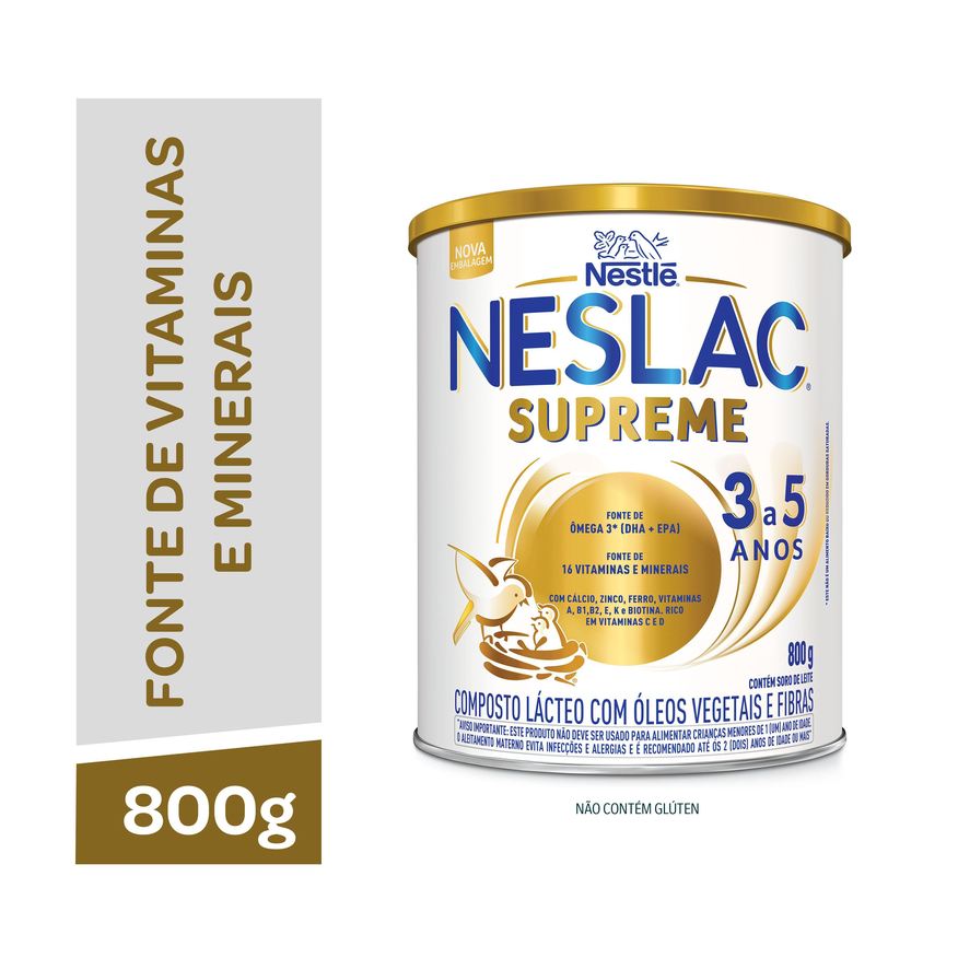 Neslac Composto Lácteo Infantil Supreme de 3 a 5 anos 800g