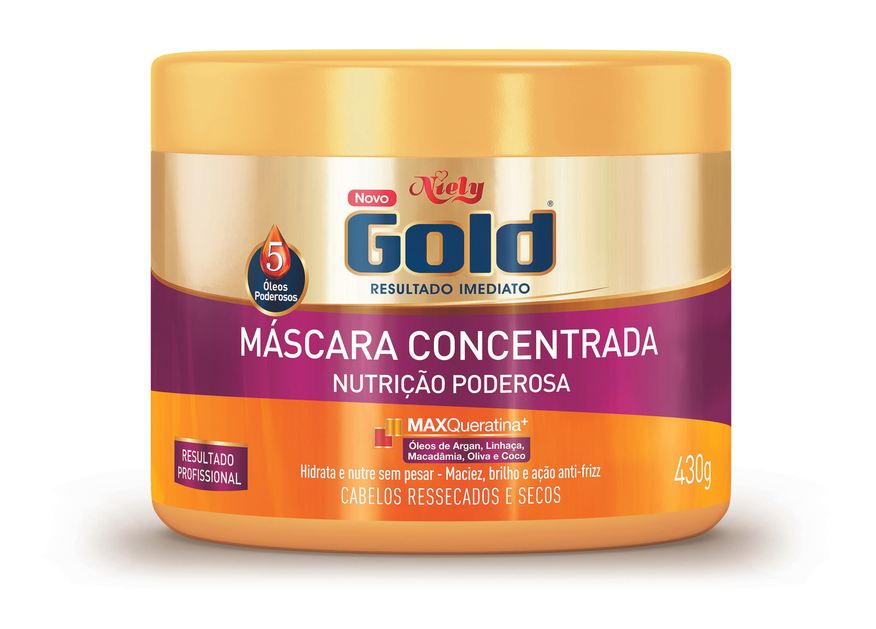 Niely Gold Máscara Capilar Nutrição Poderosa 430g