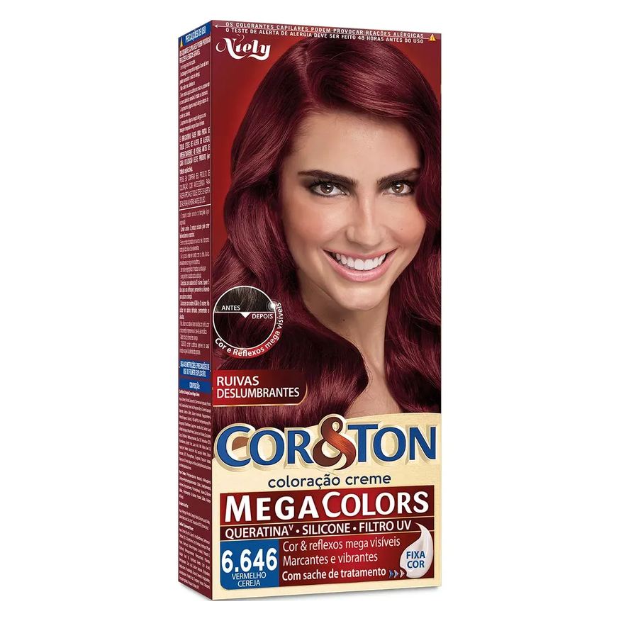 Cor&ton Tintura Mega Colors Vermelho Cereja 6.646