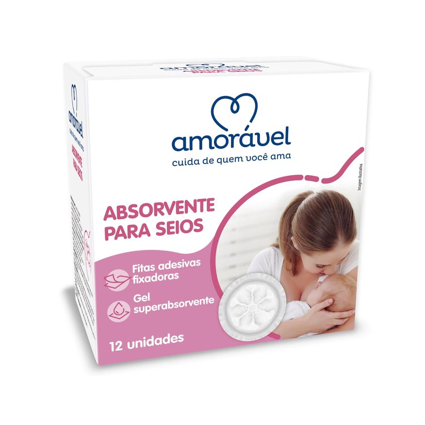 Amoravel Absorvente Para Seios Amorável 12 Unidades