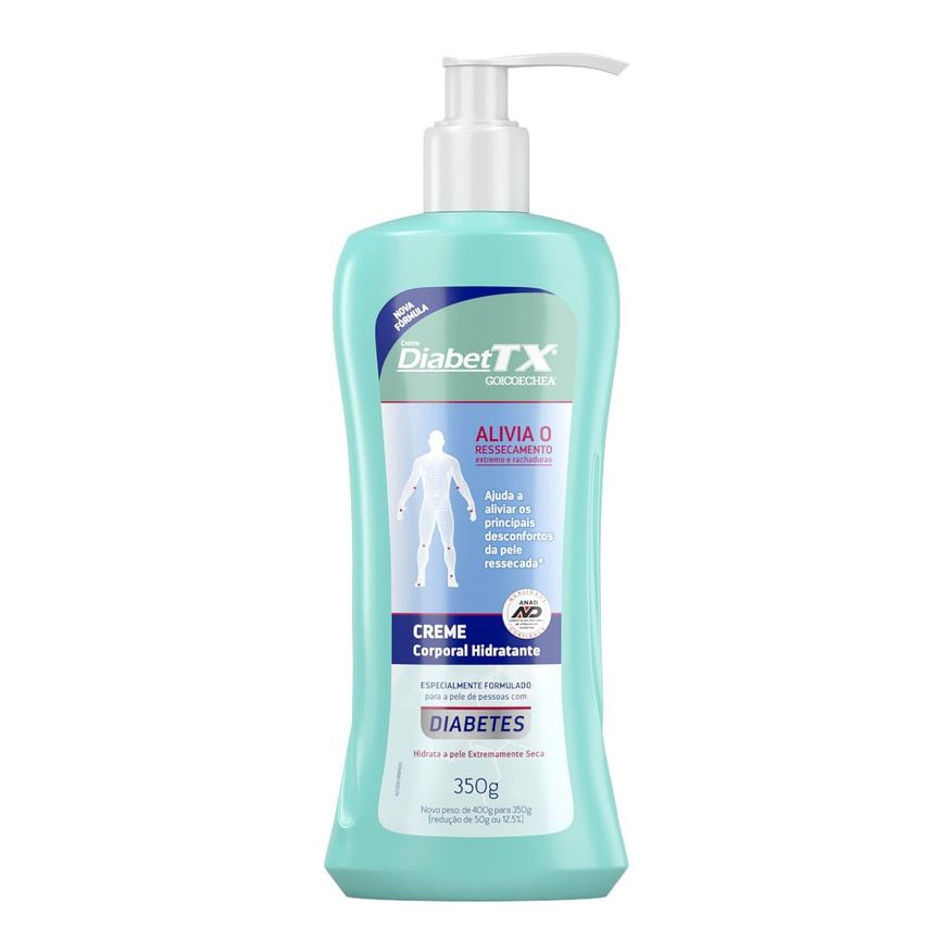 Goicoechea Creme Corporal DiabetTX Hidratante Pele Seca a Extra Seca 350g