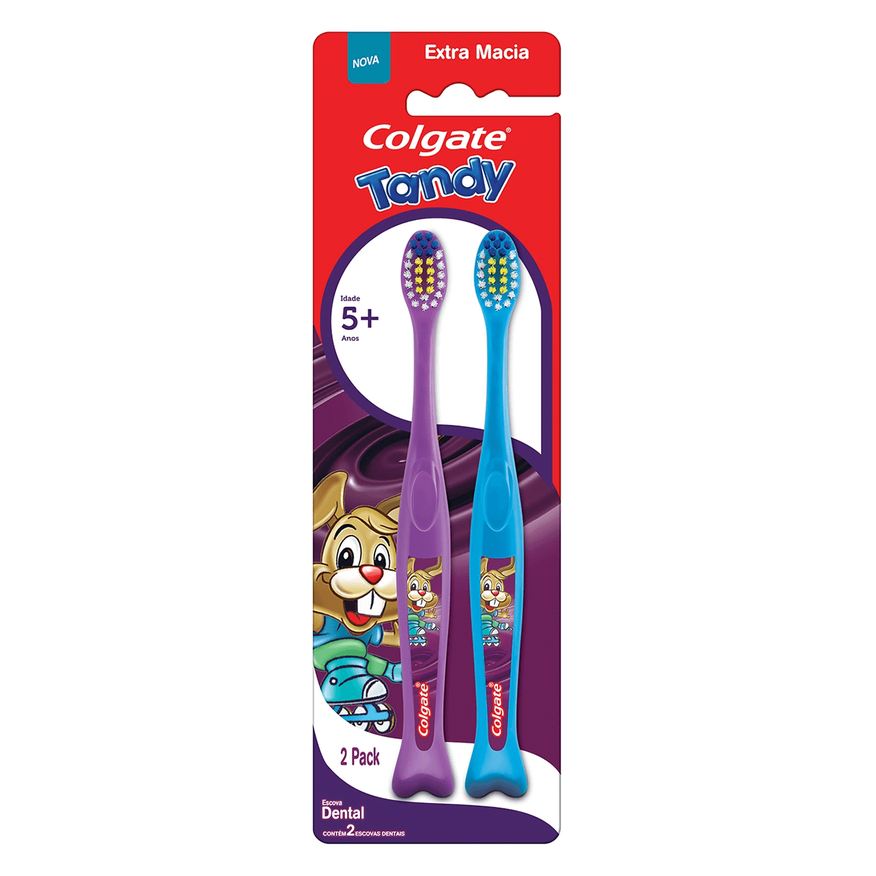 Tandy Escova Dental Infantil Colgate Cerdas Extra Macias +5 anos 2 Unidades