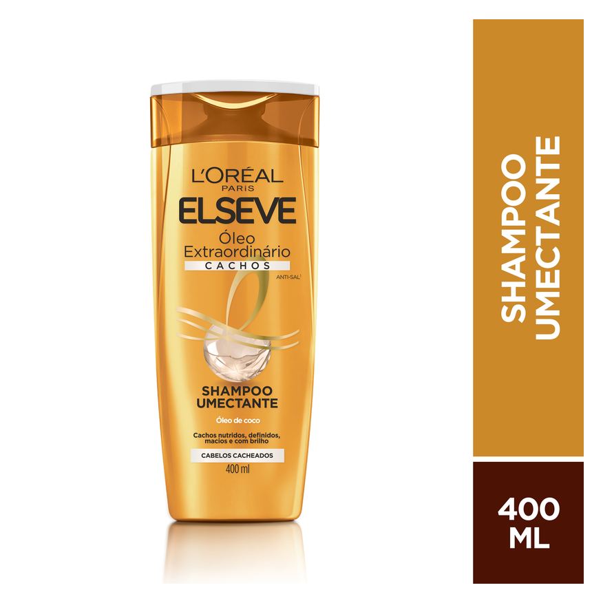 Elseve Shampoo Óleo Extraordinário Cachos Umectante 400ml