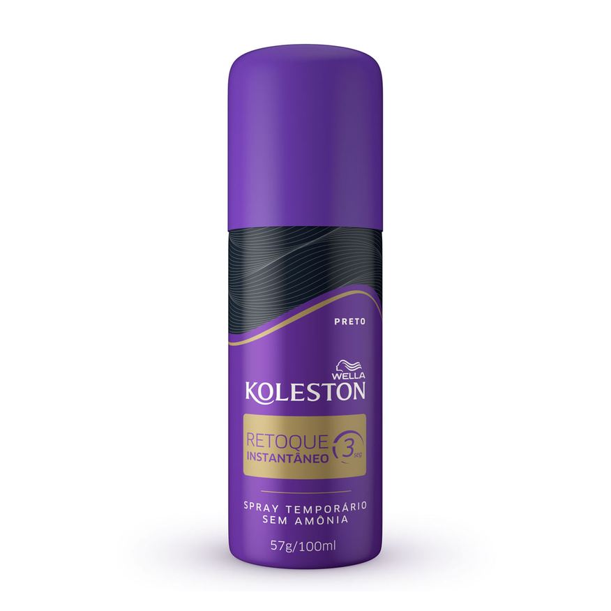 Koleston Tintura Spray Retoque Instantaneo Cor Preta 100ml/57g