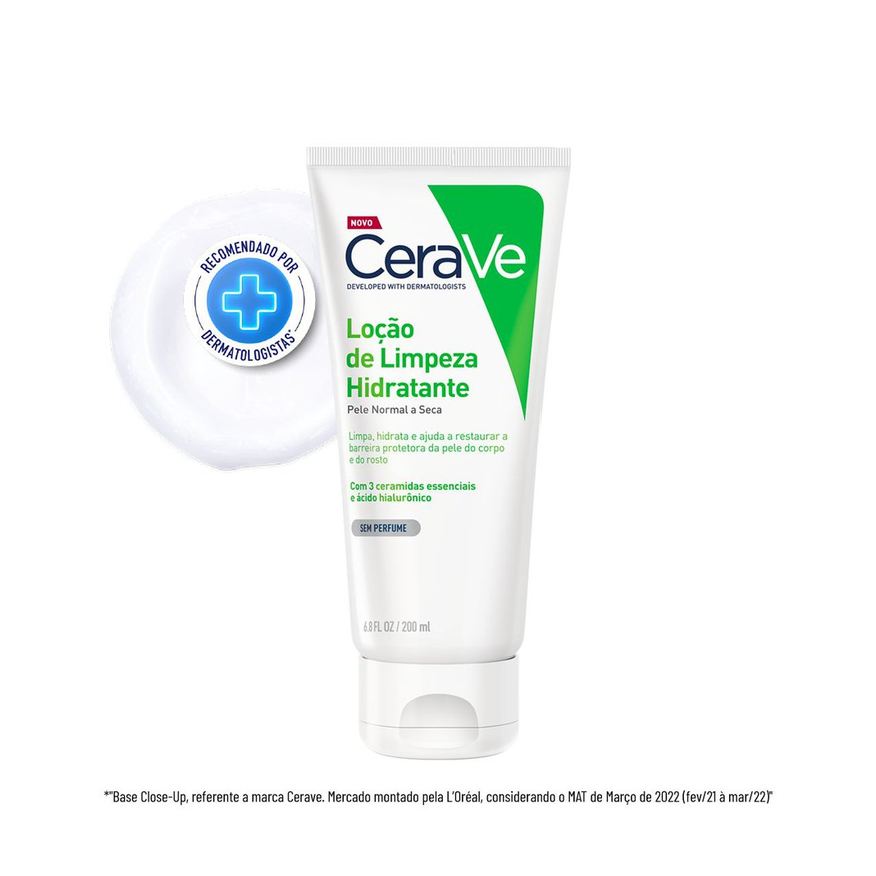 CeraVe Loção de Limpeza Hidratante Pele Normal a Seca 200ml