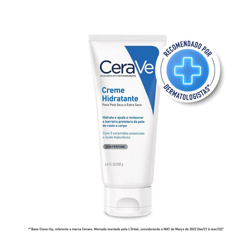 CeraVe Creme Hidratante Hidratante Pele Seca e Extra Seca 200g
