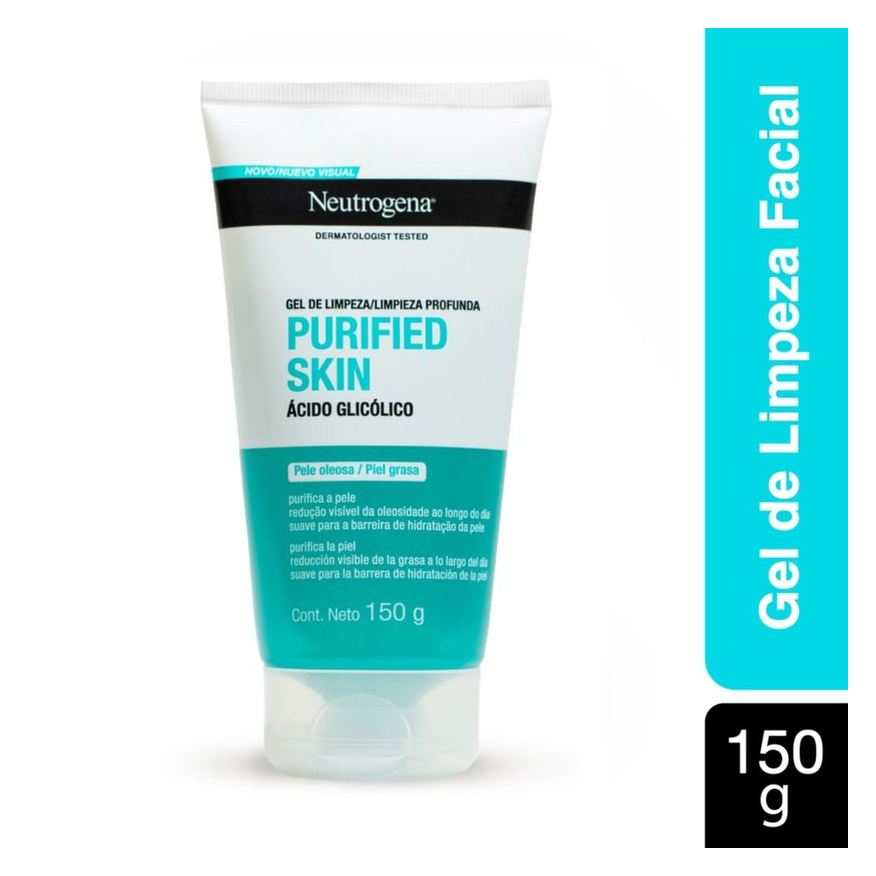 Neutrogena Gel de Limpeza Facial Purified Skin com Ácido Glicólico 150g