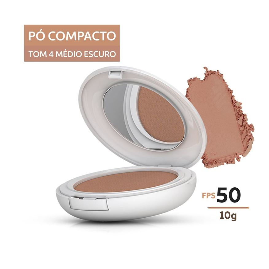 Episol Protetor Solar Facial Color FPS50 Morena Mais Pó Compacto 10g