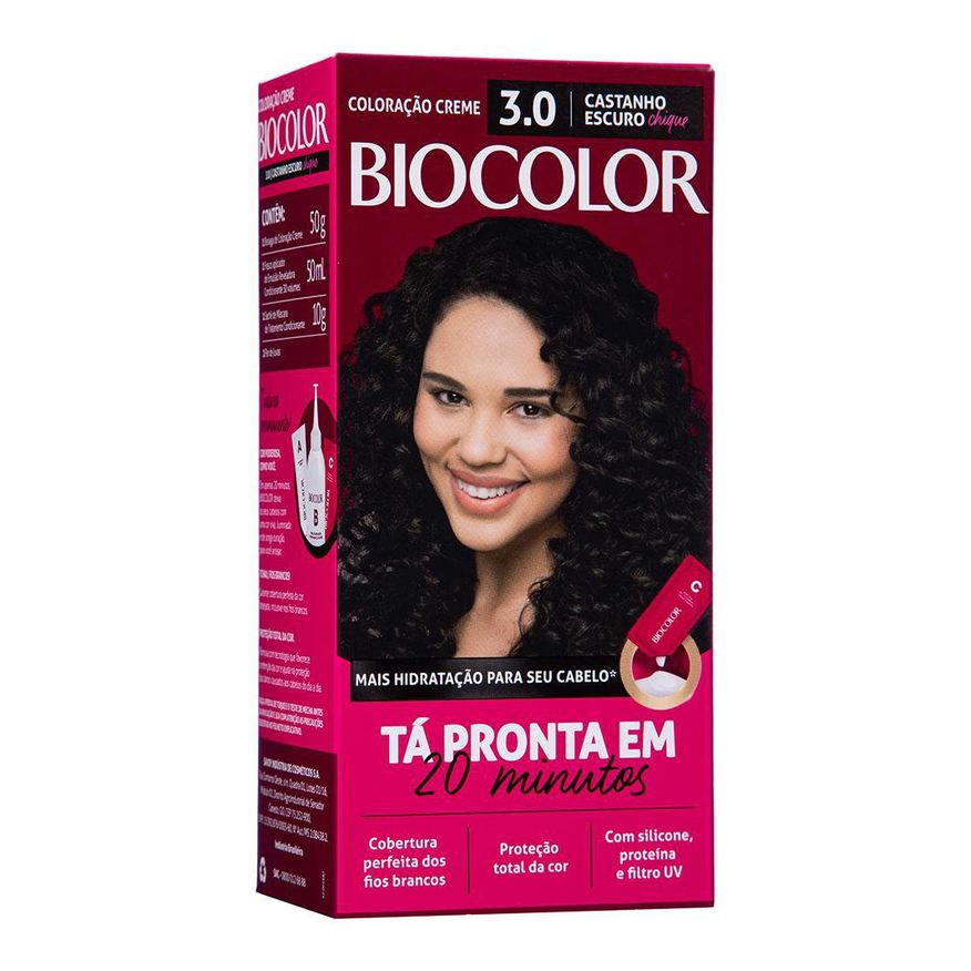 Biocolor Tinta de Cabelo Mini Kit Castanho Escuro Chic 3.0