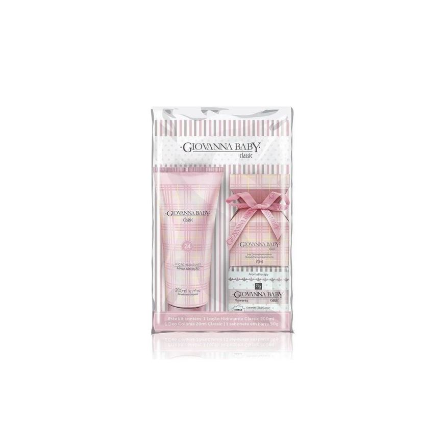 Giovanna Baby Kit Loção Hidratante Classic 200ml 1 Uni + Colônia Classic 20ml 1 Uni + Sabonete em Barra Classic Moments 90g 1 Uni