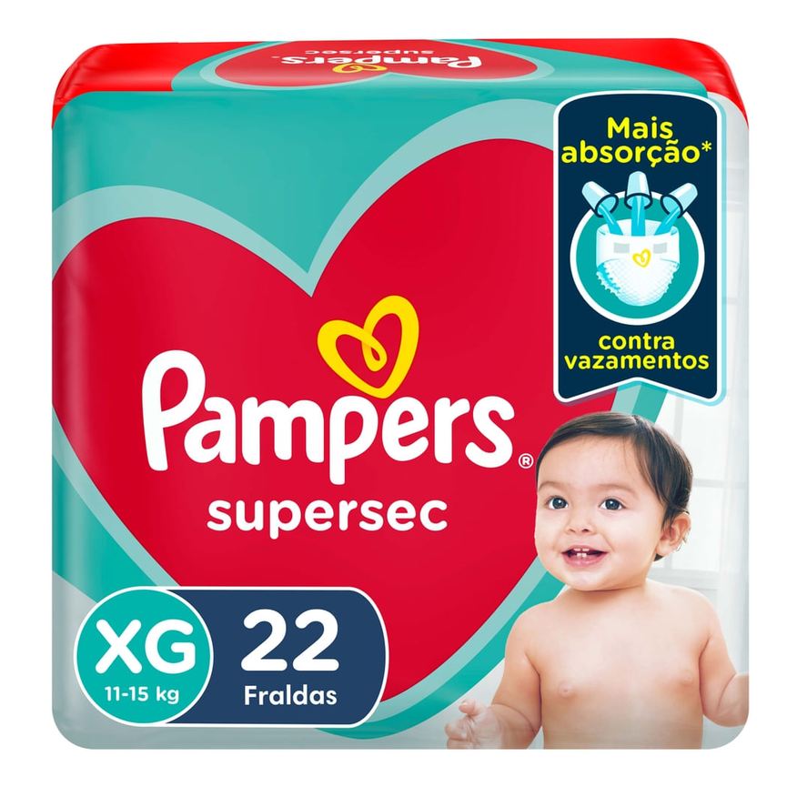 Pampers Fralda Supersec XG 22 Unidades