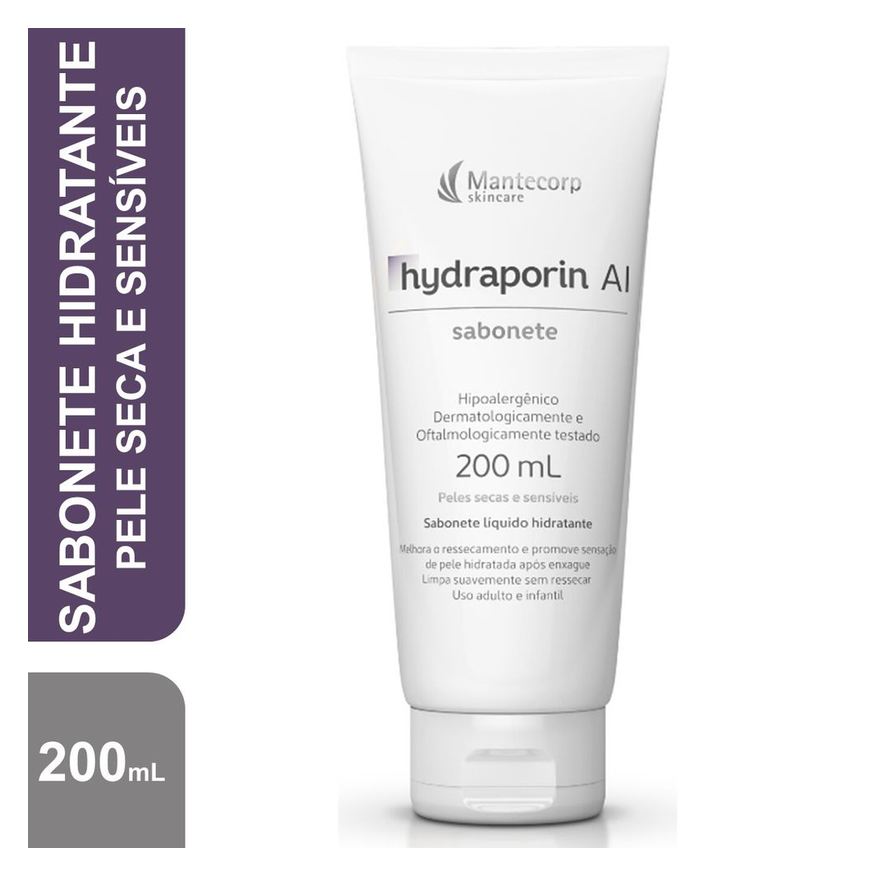 Hydraporin Sabonete Líquido Mantecorp AI Hidratante Peles Secas e Sensíveis 200ml