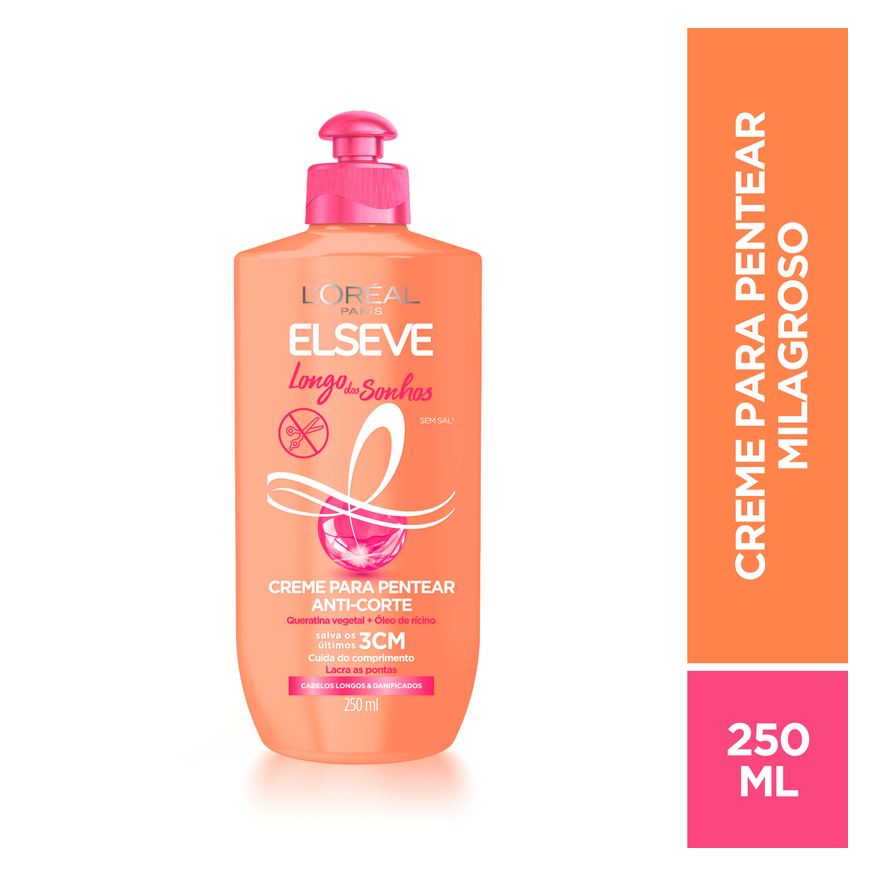 Elseve Creme de Pentear Longo dos Sonhos Anti-corte 250ml