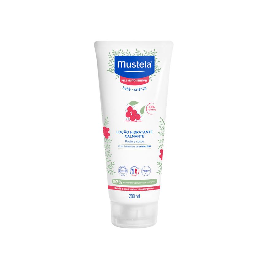 Mustela Loção Hidratante Pele Muito Sensível Bebê Calmante Sem Perfume 200ml