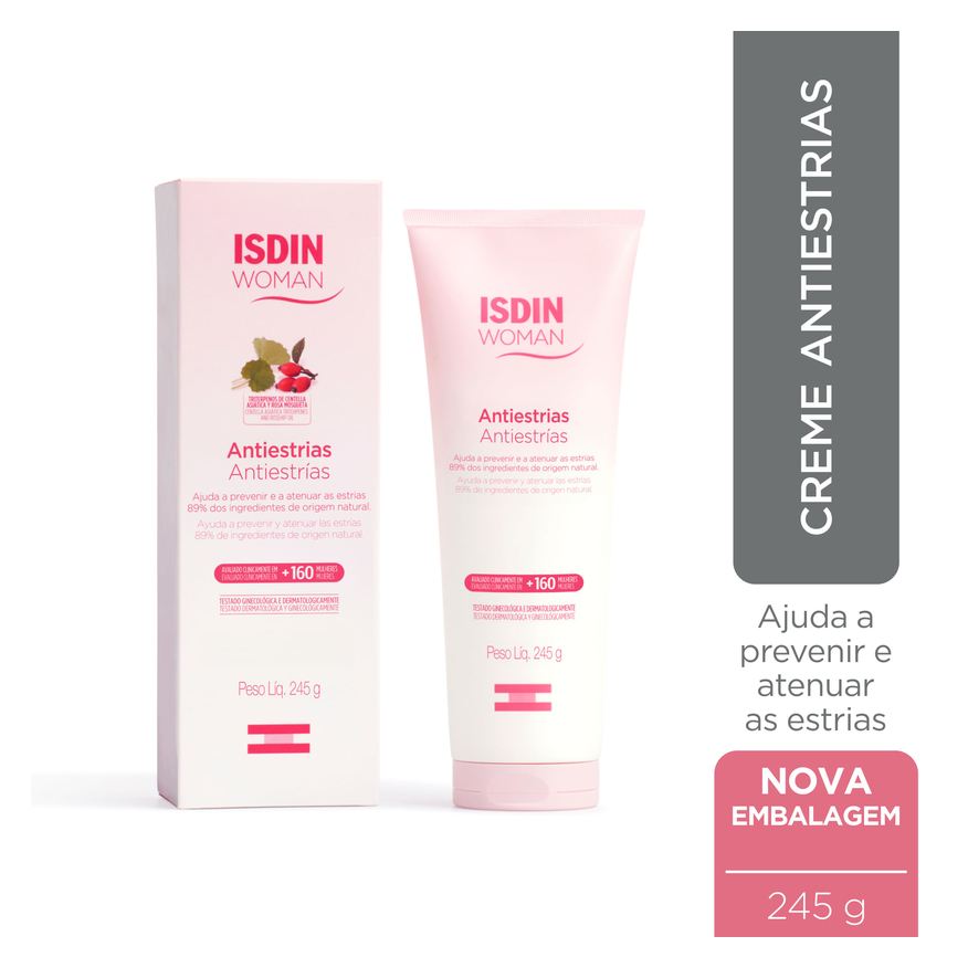 ISDIN Creme Corporal Woman Antiestrias Apto para Grávidas - 245g