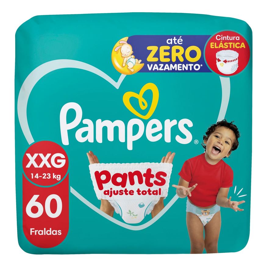 Pampers Fralda Pants Ajuste Total XXG 60 Unidades