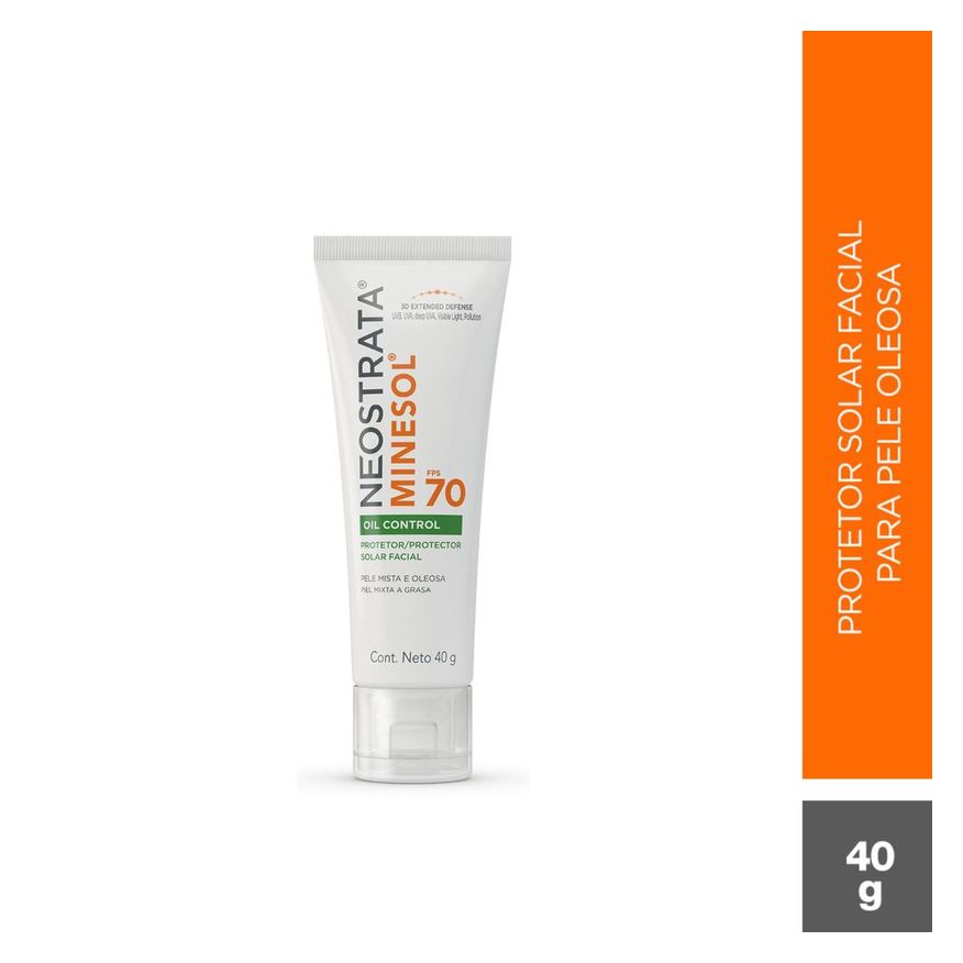 Minesol Neostrata Protetor Solar Facial Oil Control Fps70 Toque Seco 40g
