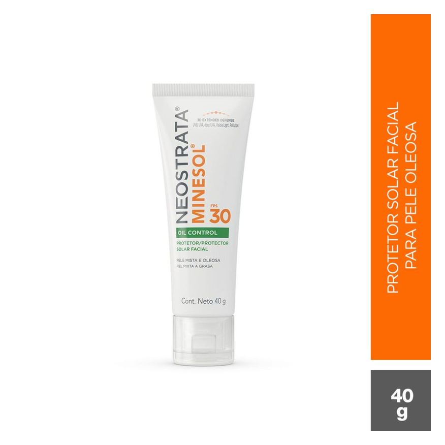 Minesol Protetor Solar Facial Neostrata Oil Control FPS30 Toque Seco 40g