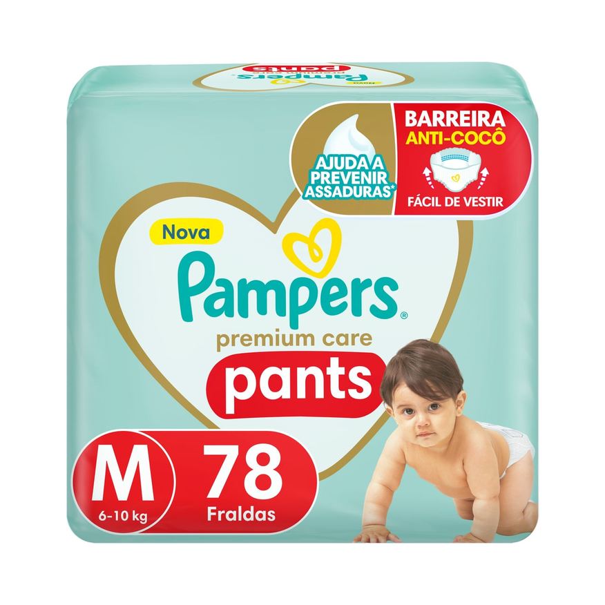 Pampers Fralda Pants Premium Care M 78 Unidades