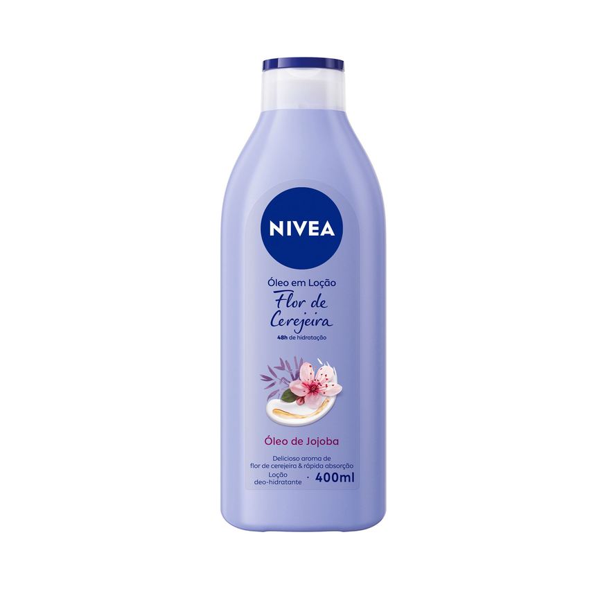 Nivea Loção Corporal Óleos Essenciais Flor de Cerejeira e Óleo de Jojoba 400ml