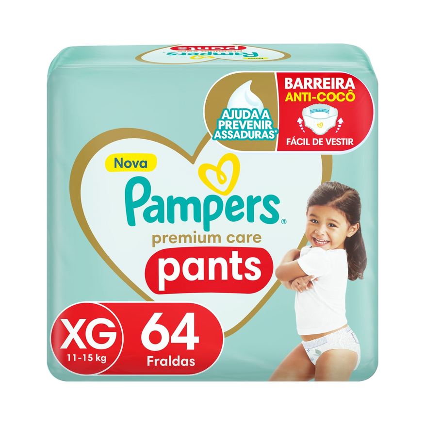 Pampers Fralda Pants Premium Care XG 64 Unidades