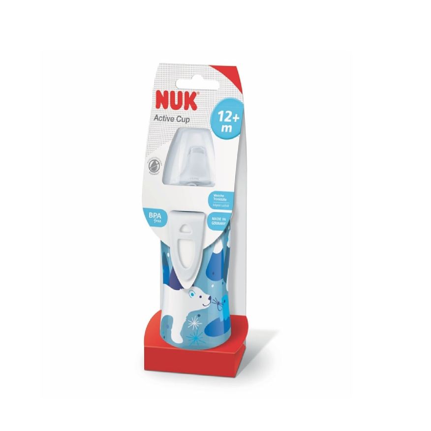 NUK Copo de Transição Active Cup +12 meses Antivazamento Azul 300ml 1 Unidade