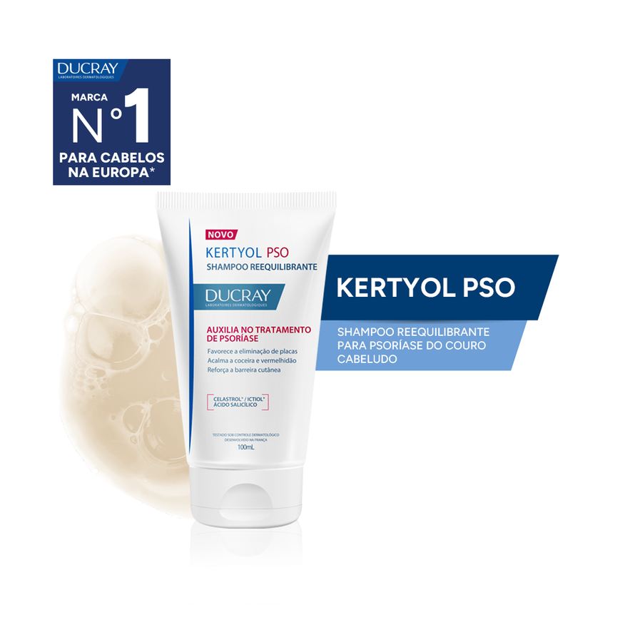 Ducray Shampoo Kertyol P.S.O Tratamento para Psoríase 100ml