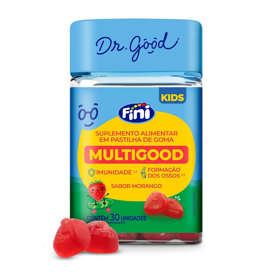 Dr Good Multigood Dr. Good Kids Sabor Morango 30 Gomas Mastigáveis