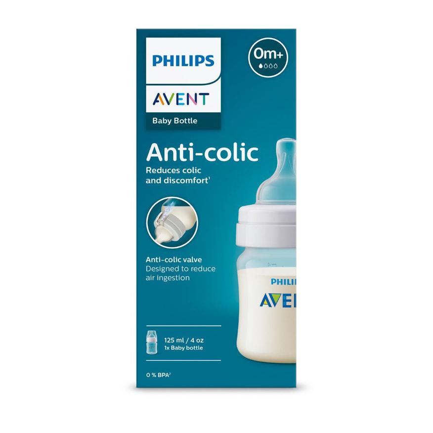 Philips Avent Mamadeira Classic+ +0 meses Anticólicas Fluxo Muito Lento 125ml 1 Unidade